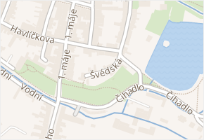 Švédská v obci Litovel - mapa ulice