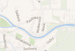 Wolkerova v obci Litovel - mapa ulice