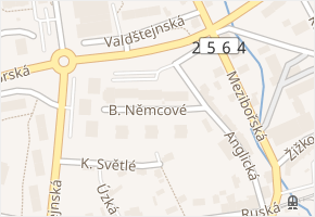 B. Němcové v obci Litvínov - mapa ulice