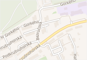 Bezručova v obci Litvínov - mapa ulice
