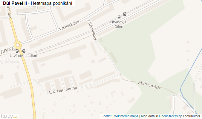 Mapa Důl Pavel II - Firmy v ulici.