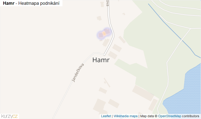 Mapa Hamr - Firmy v části obce.
