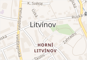 Horní Litvínov v obci Litvínov - mapa části obce