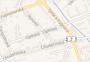 Husova v obci Litvínov - mapa ulice