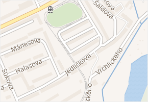Jedličkova v obci Litvínov - mapa ulice