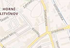Kostelní v obci Litvínov - mapa ulice