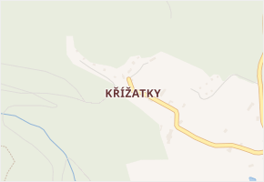 Křížatky v obci Litvínov - mapa části obce