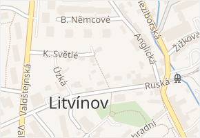 Lázeňský vrch v obci Litvínov - mapa ulice