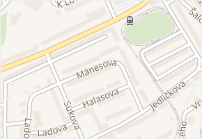 Mánesova v obci Litvínov - mapa ulice