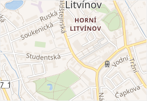 nám. 25. února v obci Litvínov - mapa ulice