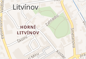 Rooseveltova v obci Litvínov - mapa ulice