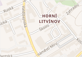 Školní v obci Litvínov - mapa ulice