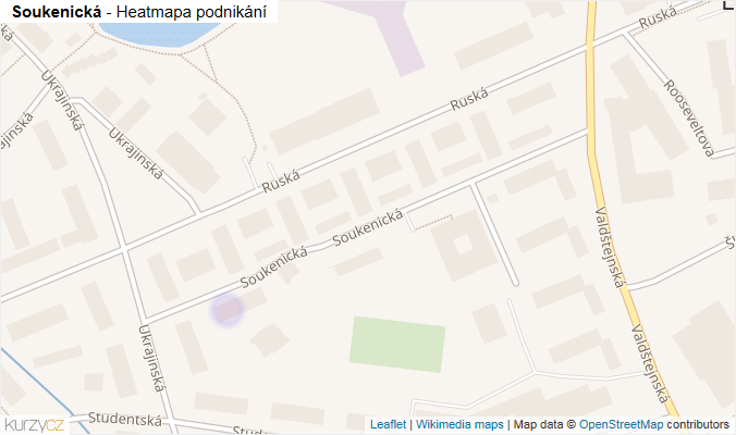 Mapa Soukenická - Firmy v ulici.
