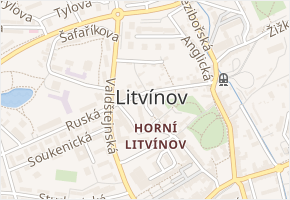 Úzká v obci Litvínov - mapa ulice