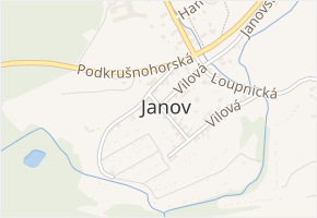 Vilová v obci Litvínov - mapa ulice