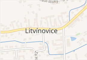 Litvínovice v obci Litvínovice - mapa části obce