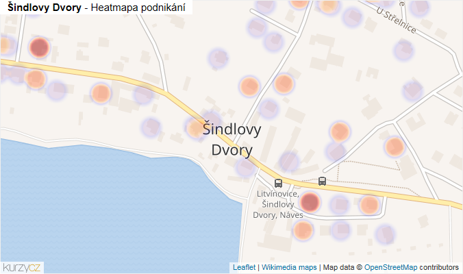 Mapa Šindlovy Dvory - Firmy v části obce.