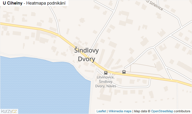 Mapa U Cihelny - Firmy v ulici.