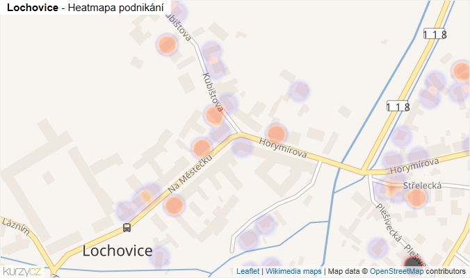 Mapa Lochovice - Firmy v části obce.