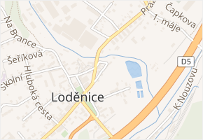 V Chaloupkách v obci Loděnice - mapa ulice