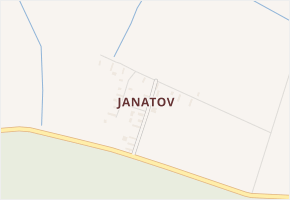 Janatov v obci Lodín - mapa části obce