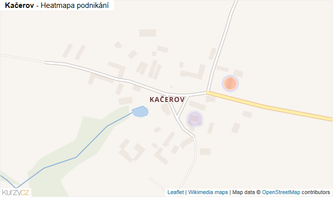 Mapa Kačerov - Firmy v části obce.