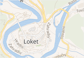 Kostelní v obci Loket - mapa ulice