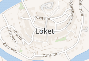 Loket v obci Loket - mapa části obce