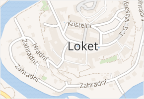 T. G. Masaryka v obci Loket - mapa ulice