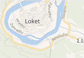 Zahradní v obci Loket - mapa ulice