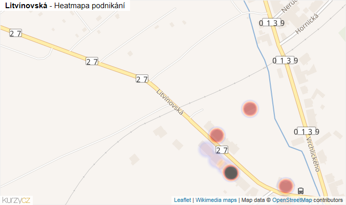 Mapa Litvínovská - Firmy v ulici.