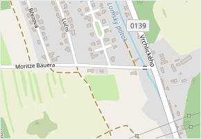 Moritze Bauera v obci Lom - mapa ulice