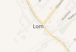 Zastávka ČSD v obci Lom - mapa ulice