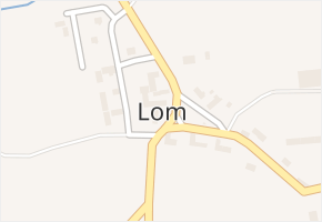 Lom v obci Lom - mapa části obce