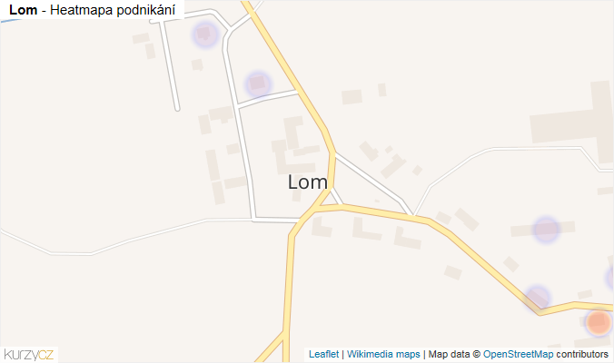 Mapa Lom - Firmy v části obce.