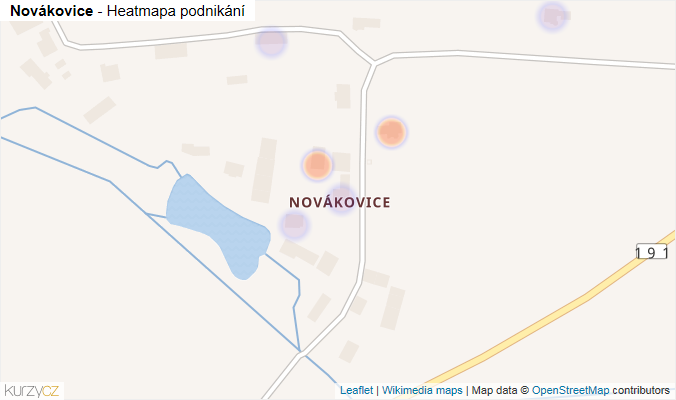 Mapa Novákovice - Firmy v části obce.