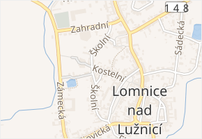 Kostelní v obci Lomnice nad Lužnicí - mapa ulice