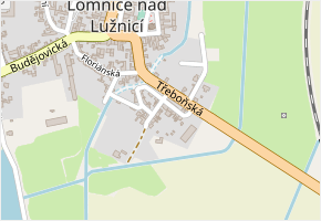 Třeboňské předměstí v obci Lomnice nad Lužnicí - mapa ulice