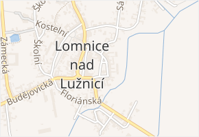 Václavské nám. v obci Lomnice nad Lužnicí - mapa ulice