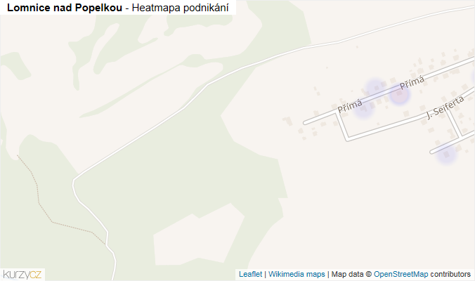 Mapa Lomnice nad Popelkou - Firmy v obci.