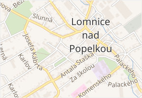 Hálkova v obci Lomnice nad Popelkou - mapa ulice