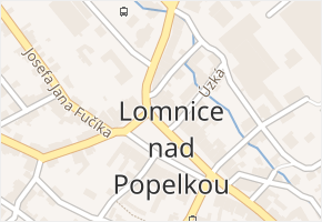 Husovo náměstí v obci Lomnice nad Popelkou - mapa ulice
