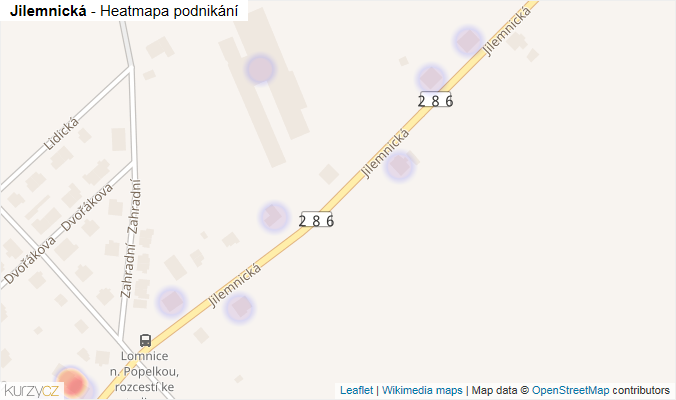 Mapa Jilemnická - Firmy v ulici.