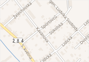 Kavánova v obci Lomnice nad Popelkou - mapa ulice