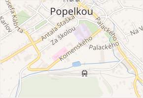 Komenského v obci Lomnice nad Popelkou - mapa ulice