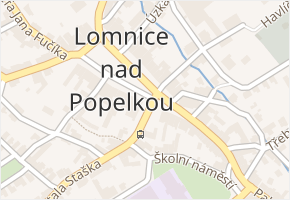 Lomnice nad Popelkou v obci Lomnice nad Popelkou - mapa části obce