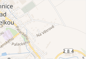 Na Větrově v obci Lomnice nad Popelkou - mapa ulice