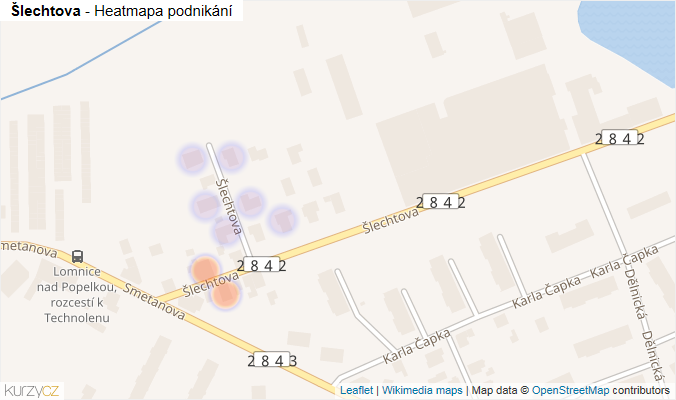 Mapa Šlechtova - Firmy v ulici.