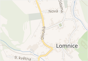 Dlouhá v obci Lomnice - mapa ulice