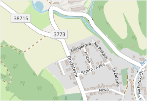 Eitingerova v obci Lomnice - mapa ulice